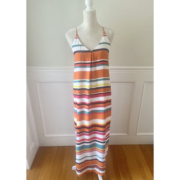 Lila Rose NWT Striped Maxi Dress 6 - Picture 1 of 4